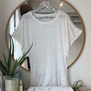 Splendid White Burnout Batwing Tee